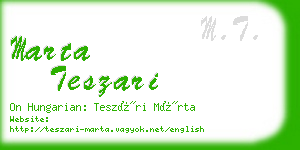 marta teszari business card